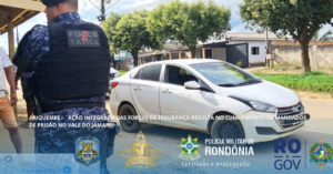 FORÇA TÁTICA EM ARIQUEMES RECUPERA VEÍCULO COM RESTRIÇÃO DE ROUBO DURANTE OPERAÇÃO INTEGRADA